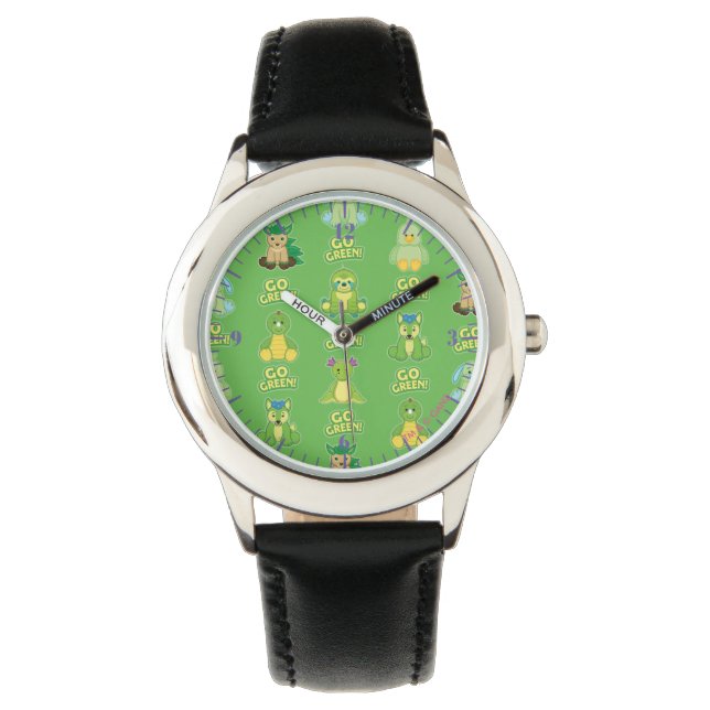 Webkinz Go Green Pattern Watch (Front)