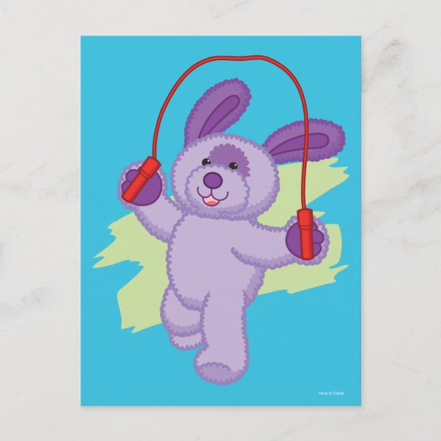 Webkinz | Grape Soda Pup Skipping Rope 2 Postcard (Front)