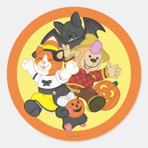 Webkinz Halloween Pets Moon Classic Round Sticker