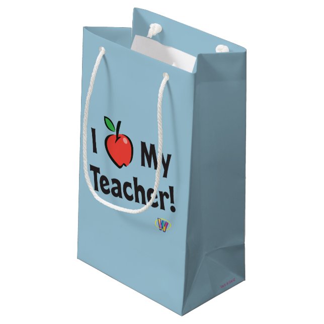 Webkinz: I Love My Teacher! Small Gift Bag (Back Angled)