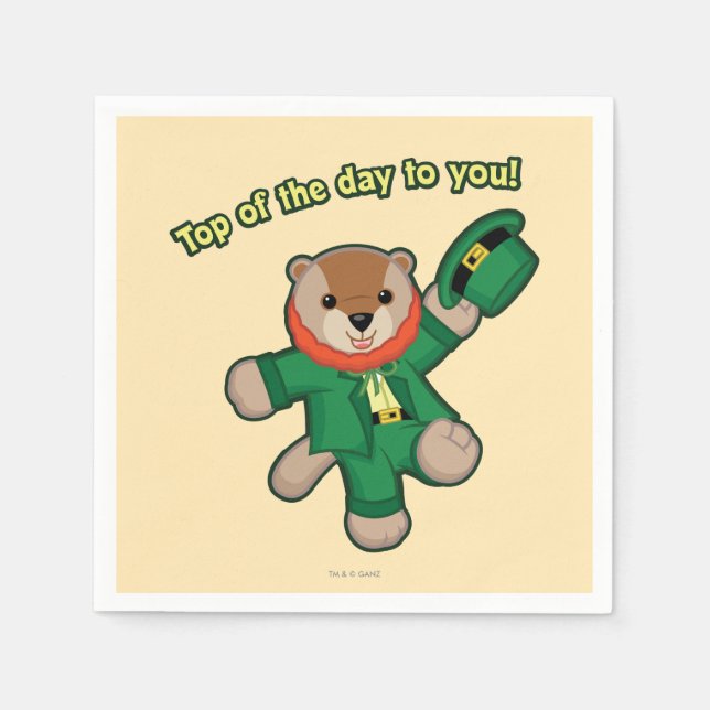 Webkinz Leprachaun Napkin (Front)