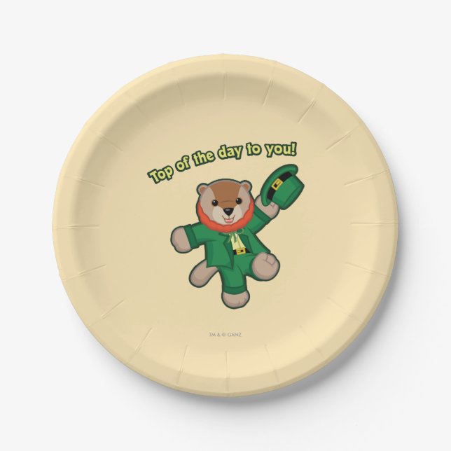 Webkinz Leprachaun Paper Plate (Front)