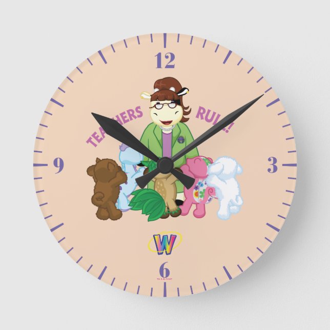 Webkinz: Teachers Rule! Round Clock (Front)