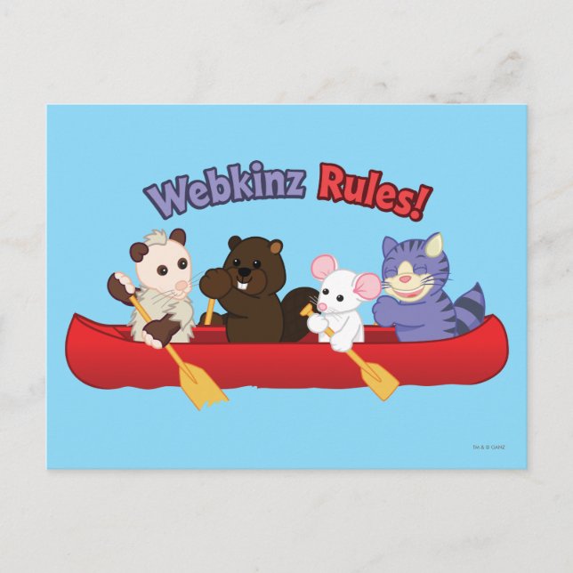 Webkinz | Webkinz Rules Canoe Trip 2 Postcard (Front)