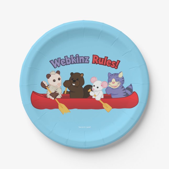 Webkinz | Webkinz Rules Canoe Trip Paper Plate (Front)