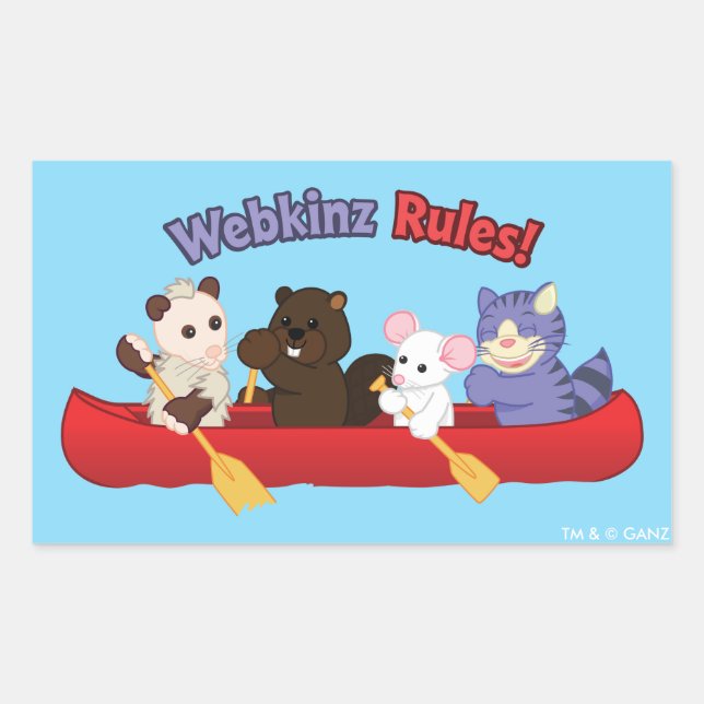 Webkinz | Webkinz Rules Canoe Trip Sticker (Front)