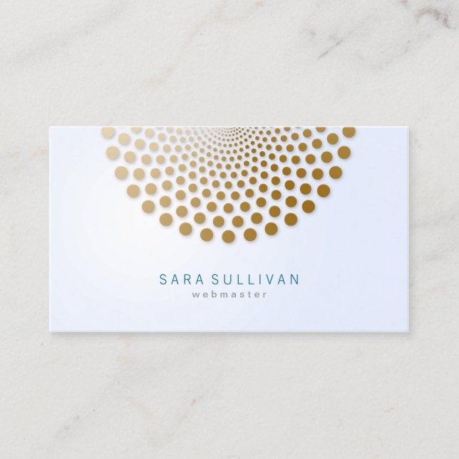 Webmaster Business Card Circle Dots Motif (Front)