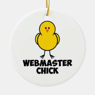 Webmaster Chick Ceramic Ornament