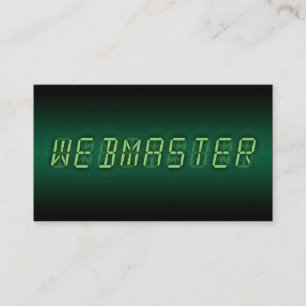 webmaster : digital readout business card