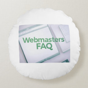 WebMasters FAQ Round Pillow