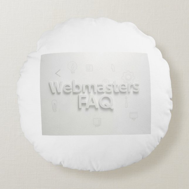 Webmasters FAQ Round Pillow (Front)