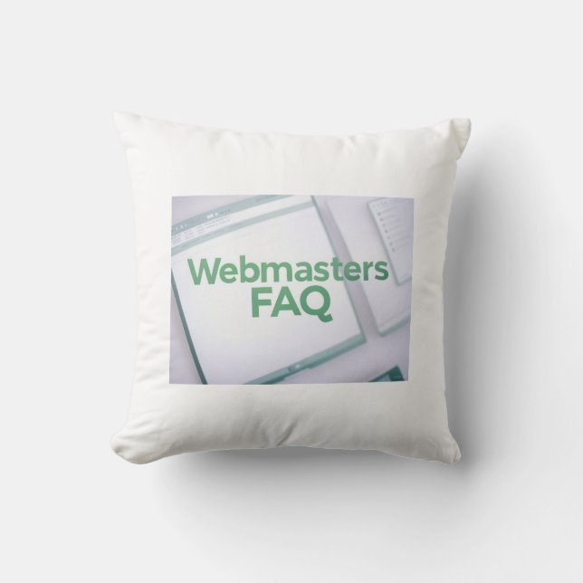 WebMasters FAQ Throw Pillow (Front)