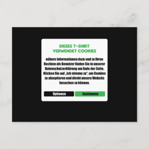 Webseite Cookies Programmer Developer Coder Gift Postcard