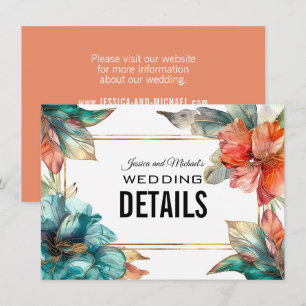 Website address + QR  Hibiscus Serenade Paradise Enclosure Card