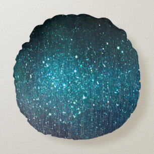 website banner background of glitter vintage light round pillow