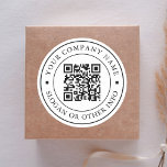 Website Link QR Code Minimal Business Name Classic Round Sticker<br><div class="desc">Simple business sticker with your QR code website link. For more advanced customization of this design,  please click the BLUE DESIGN TOOL BUTTON above!  Matching items are also available.</div>