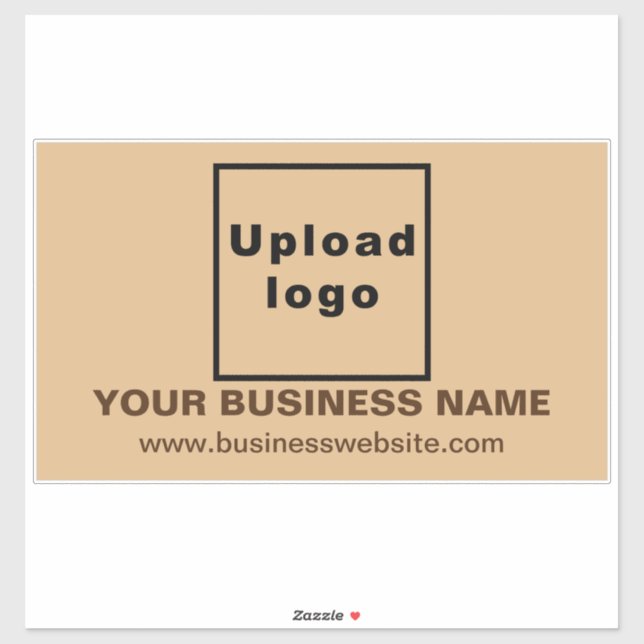 Website on Light Brown Large Rectangle Vinyl (Sheet)