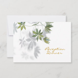 Website Tropical Leaf Shadow Reception Dinner RSVP Card