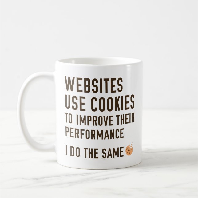 Websites Use Cookies Coffee Mug (Left)
