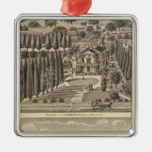 Webster, Badger residences Metal Ornament