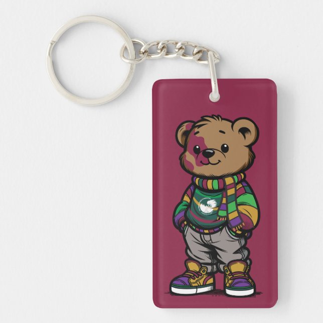 Webster Bear Sturge-Weber Acrylic Keychain (Devant)