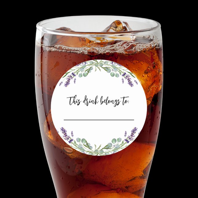 Weddding lavender this drink belongs to  classic round sticker (Creator Uploaded)