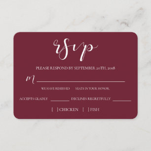 Wedded Bliss RSVP Card