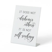 Wedding '1 Corinthians 13' Love Does Not Dishonor