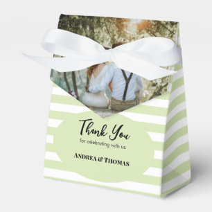 Wedding 1 Section Custom Photo Stripes Favor Box
