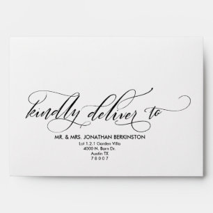 Wedding A7 Envelope in rustic calligraphy theme