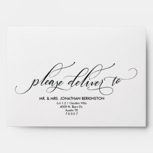 Wedding A7 Envelope in rustic calligraphy theme
