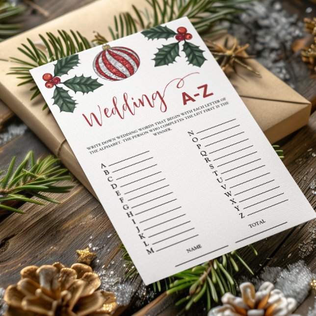 Wedding A-Z Winter Bridal Game (Creator Uploaded)