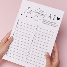 Wedding ABC Game