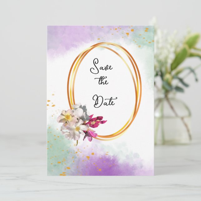 Wedding abstract invitation (Standing Front)