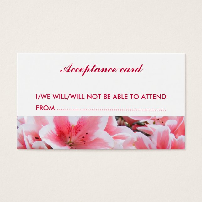 Wedding Acceptance (Front)