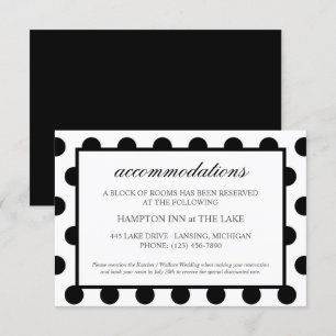 Wedding Accommodations   Black Classic Enclosure Invitation