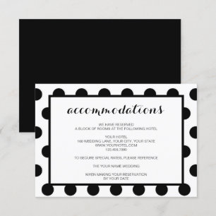 Wedding Accommodations   Black Classic Enclosure Invitation