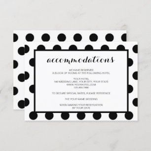 Wedding Accommodations   Black Classic Enclosure Invitation
