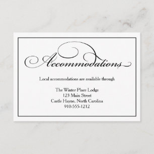 Wedding Accommodations Details Card