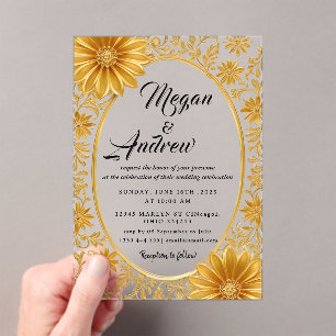  WEDDING Acrylic Invitations
