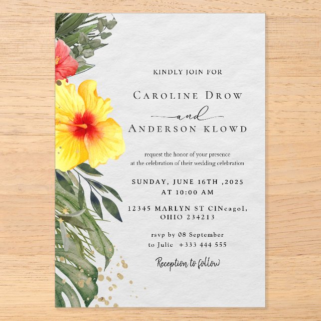 WEDDING Acrylic Invitations (Front)