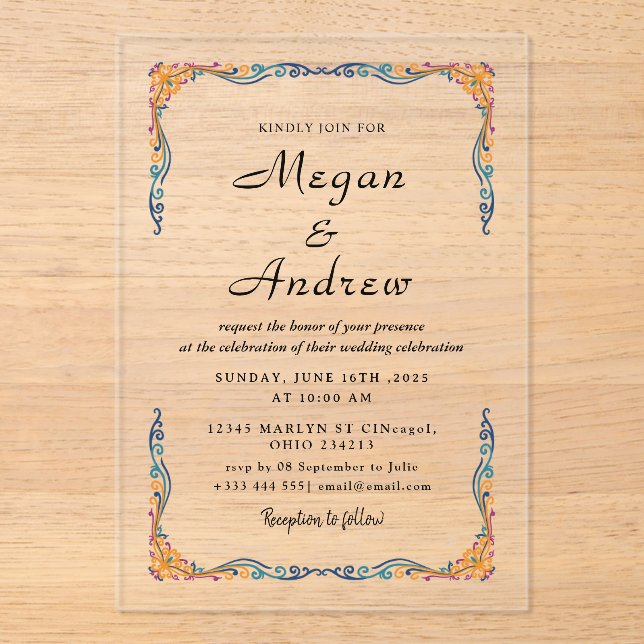 WEDDING Acrylic Invitations (Front)