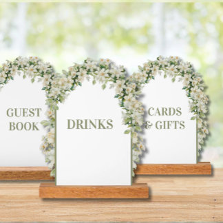 Wedding Activities Table Signs