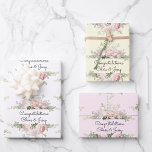 Wedding Add Names Soft Pink Roses 3 Gift Wrapping Paper Sheet<br><div class="desc">Wedding Add Names Soft Pink Roses 3 Gift Wrapping Paper Sheets</div>