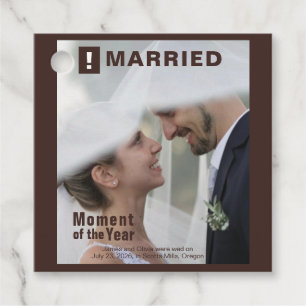 Wedding Add Photo Fun Magazine Cover Favour Tags