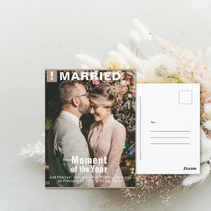 Wedding Add Photo Fun Magazine Cover Postcard
