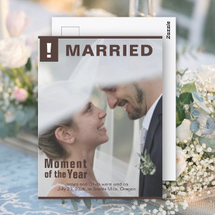 Wedding Add Photo Fun Magazine Cover Postcard