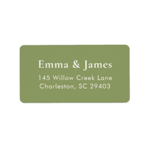 Wedding Address Label in Sage Green
