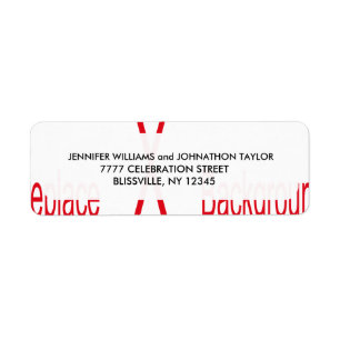 Wedding Address Label Template