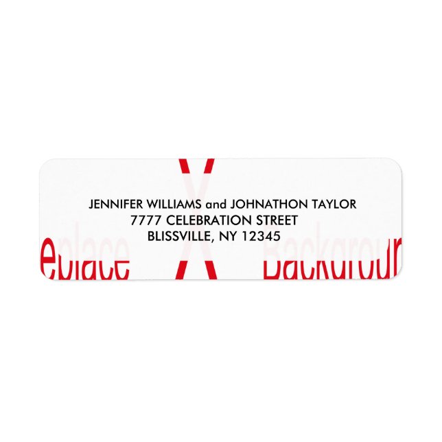 Wedding Address Label Template (Front)